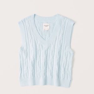 Cropped V-Neck Sweater Vest